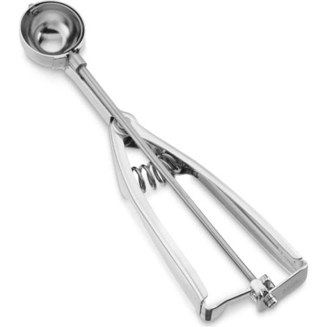 Piazza Cucchiaio Gelato Professionale Acciaio Inox con Porzionatore di Diametro 3,7 cm - Cucchiaini Gelati e Dolci, Utensili da Cucina con Design Studiato per Coppette e Coni Perfetti - Made in Italy (1/4)