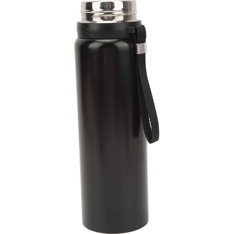 Gobelet isotherme en acier inoxydable avec affichage de la température, grande capacité, portable, pour la maison, les voyages et le bureau, noir, 1000 ml (1/5)