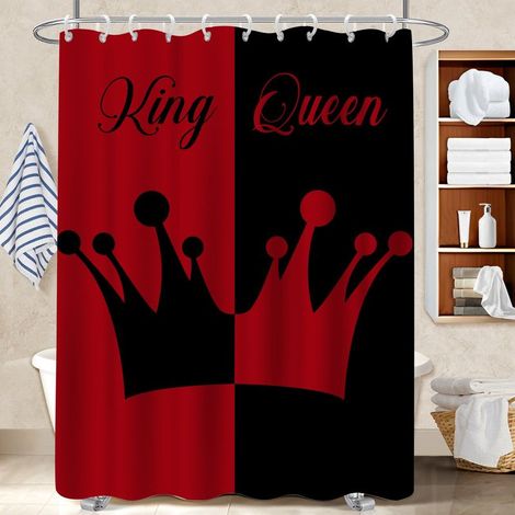 Rideau de bain 180x180 résistant bâche polyester douche pour idée cadeau pour pendaison de crémaillère (1/5)