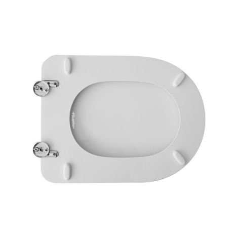 Abattant WC pour WC Jumbo Tua Abattant WC 44-46,5 x 34 cm avec charnie'res re'glables et sie'ge en fonte de bois
