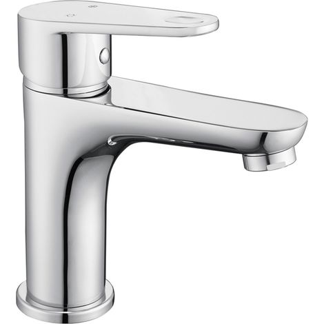 Grifo de Lavabo Cromado de Acero Inoxidable para Baño, Doble Vía, Mezclador para Lavabo Moderno (1/5)