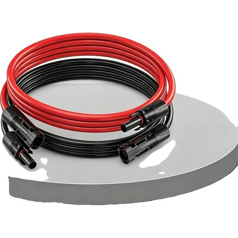 Cable fotovoltaico, conectores preinstalados, aislamiento duradero, 5 m (1/2)