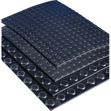 MÖLLER Gummiflachnoppenmatte ElaQprem B.1,20m L.10m D.3mm schwarz NR/SBR Rl.MÖLLER (1/2)