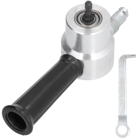 Coupe-tôle à Double Tête , Accessoire de Perceuse Grignoteuse Polyvalente et Polyvalente avec Clé pour la Coupe de Courbes Droites et de Cercles (1/5)