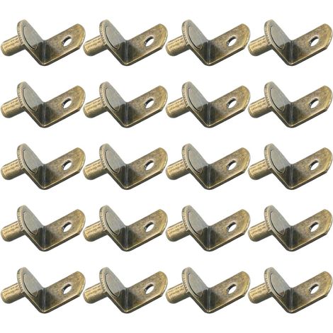20 supports d'étagère métalliques de 6 mm pour meubles, armoires (1/5)