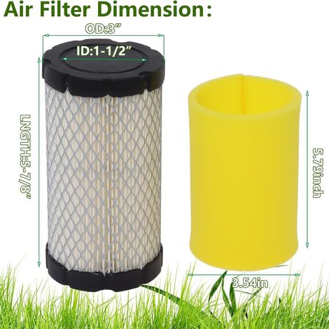Compatible with Briggs & Stratton 793569 GY21055 MIU11 lawnmower air filter cartridge (1/4)