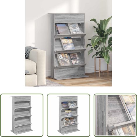 vidaXL Holzregal - Magazinregal Graues Sonoma 70 x 41 x 126 cm Holzwerkstoff (1/5)
