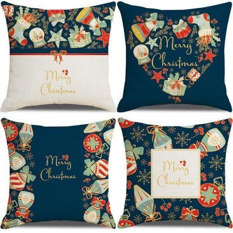Taie d'oreiller - - YX1014-13 - Polyester et Lin - 45x45cm - Carré (1/4)