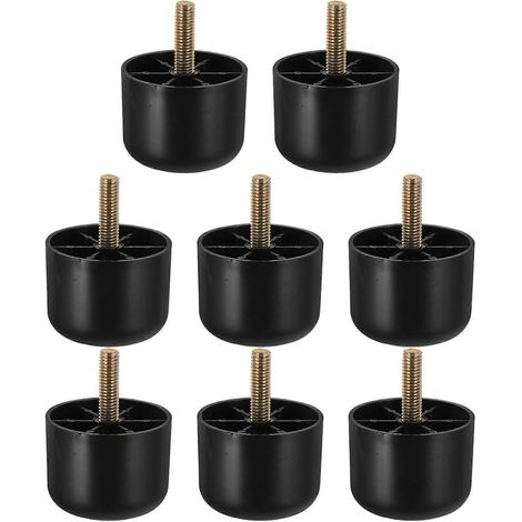 Patins de pieds de meubles en plastique noir, paquet de 16 pièces, faciles à installer, conçus pour les canapés et les chaises, améliorant la stabilité. (1/5)