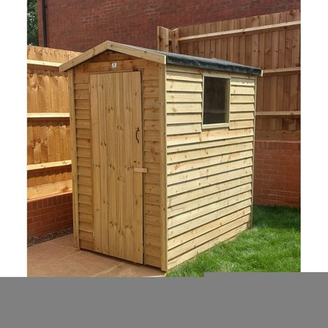 6 x 4 Feet Budget Garden Shed with 1 Window - Timber - L180 x W116 x H210 cm