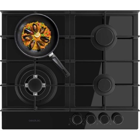 Cecotec Placa de Gas 4 Fuegos Bolero Squad G 4400F Glass Black (1/5)