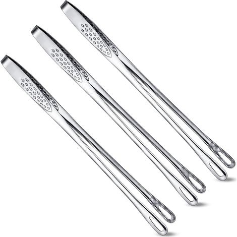 Pinces À Barbecue - Acier Inoxydable - 28 Cm Et 24 Cm - Usage Cuisine Et Extérieur - Lot De 3 (1/5)