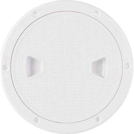 Round Non-Slip Inspection Platform Hatch with Removable Heavy Duty Center, Waterproof for Outdoor Installations, White[6 inch]