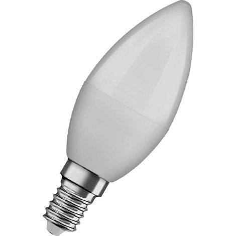 OSRAM LED Base Classic B, in Kerzenform mit E14-Sockel, Nicht Dimmbar, Ersetzt 40 Watt, Matt, Kaltweiß - 4000 Kelvin, 4er-Pack