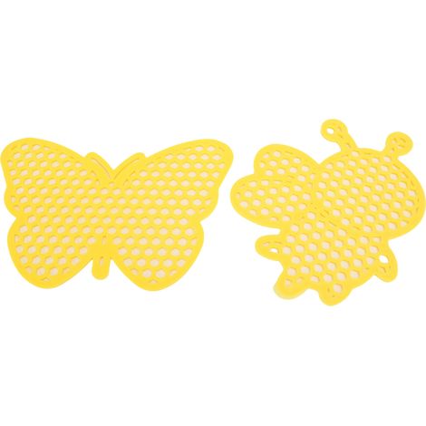 Bassinet à eau pour abeilles en extérieur, bac à eau pour jardin, distributeur d’eau pour abeilles et papillons en extérieur, décoration extérieure, station flottante d’abreuvement pour abeilles, jaun
