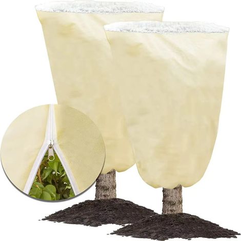Housse hivernage pour Plantes, Housse d'hivernage Non tissée 80 g/m² Protection Contre Le Gel des Plantes en Pots et rosiers (180x120cm) - 2 pièces (1/5)