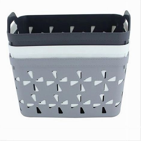 Cleafe - Cesto Porta Oggetti Cestino Porta Tutto Con Maniglie 31x21x21 Cm Assortiti 10726 - (1/5)