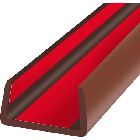 Gummi-Kantenschutz U-Form selbstklebend 6m Braun 38mm (1/5)