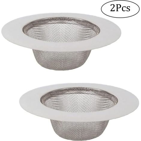 2 pièces Filtre de lavabo, acier inoxydable, diamètre extérieur 11,3 cm, profondeur 3,7 cm, pour évier cuisine salle de bain baignoire (1/4)