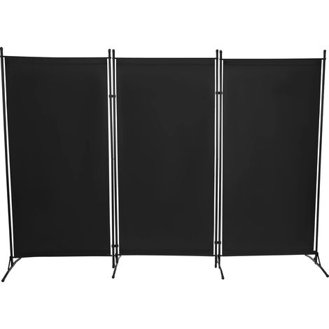 Paravent, Design Opaque, Construction Robuste, Gris foncé, 2.6x1.8m (1/2)