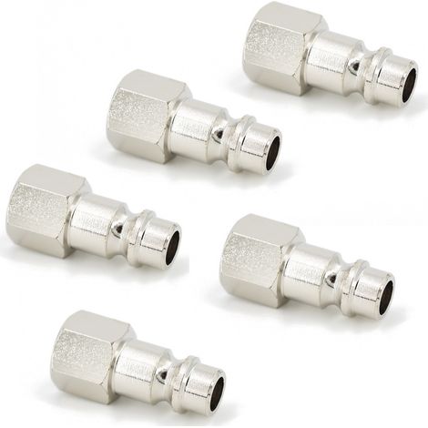 Lot de 5 Raccords rapides air comprimé femelles 1/4" (1/4)