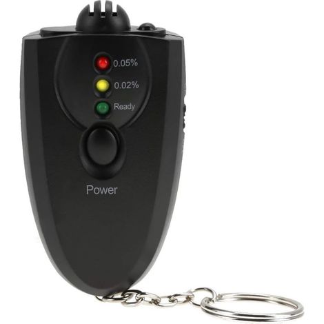 2-delige Sleutelhanger Alcoholtester, LED Alcoholgehalte Tester met Ultra Lichtende Oranje Zaklamp (1/5)