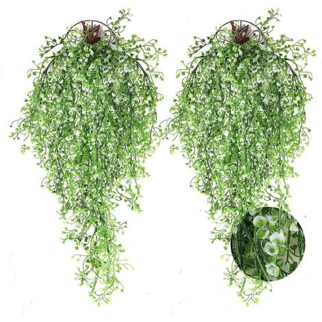 Plante Artificielle Suspendue - 80 cm - Décoration Murale Intérieure pour Salon Bureau Chambre Étagère - 1 pièce (1/5)