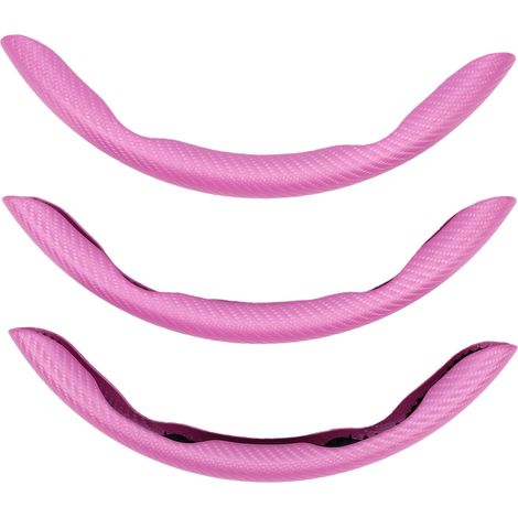 Lot 3 housses volant fibre carbone antidérapantes segmentées pour voiture, camion, SUV, berline, van, rose 38 cm (1/5)