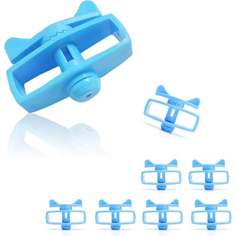 Tendeur Grillage 8 Pièces, Poignée Pivotante Tendeur Fil a Linge Plastique Technique, Tendeur de Câble Métallique Bleu, Tendeur Clôture Treillis Métallique, pour Tendre Cordes Linge (1/5)