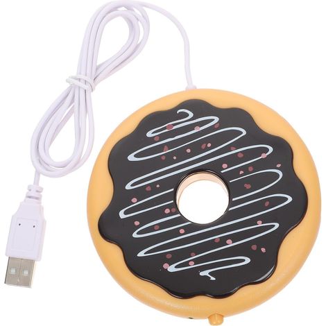 Dessous de verre chauffant USB, sous-verre portable en plastique, maintient une température constante entre 75 et 80 °C, léger et pratique, idéal pour les bureaux et les salles de réunion. (1/5)