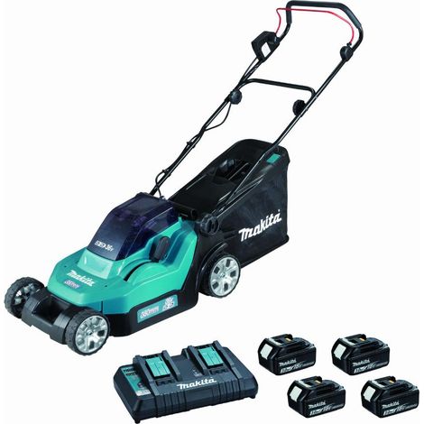 Rasenmäher 36V 2 x 18V Li-Ion 3Ah MAKITA 4 Batterien + Ladegerät - DLM382PF4