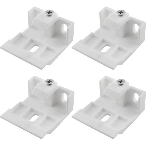 4 supports de fixation pour rail supérieur de stores plissés et cellulaires, compatibles avec les stores pliants à faisceau large. (1/5)