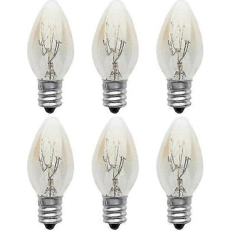 Lot de 10 ampoules E12 220-240 V 10 W C7 à filament blanc chaud/tungstène pour lampe de salon (1/5)