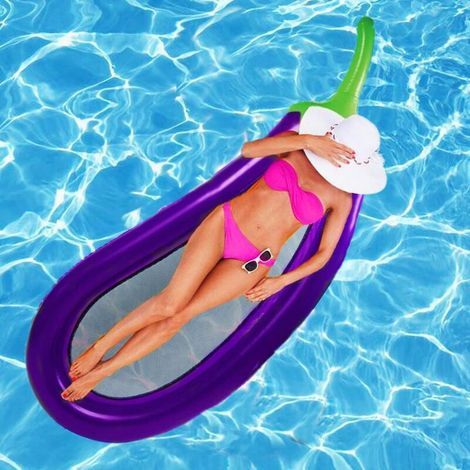 royaluxe -Inflatable pool float (with light), solar-powered duck animal float for adults, 107 cm swimming ring, toy with rapid valve (1/4)