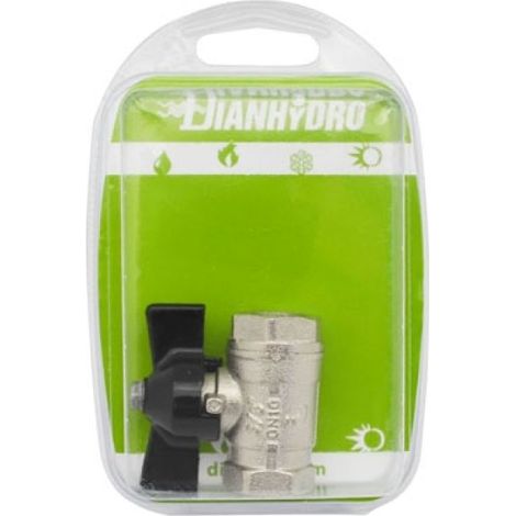 VALVOLA A SFERA FF CON FARFALLA BLISTER 3/8&quot DN 10  PN 64