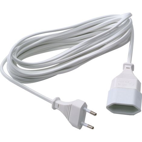Verlängerung 2x0,75 PVC 5m Weiß