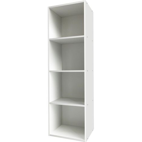 4 Tier Compartment Bookcase Cube Shelf Storage Rack Display Shelf Bookcase Storage Cabinet (1/5)
