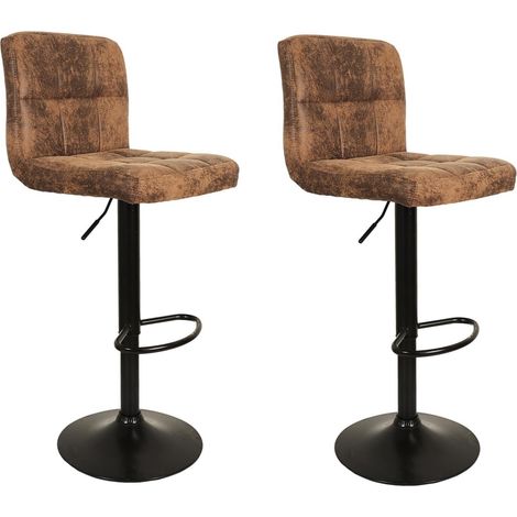 Lot de 2 chaises de bar vintage réglables DOWNTOWN (1/5)