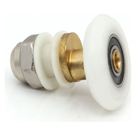 SHINING HOUSE Roulettes de porte de douche, roulettes de porte coulissante, roulettes de porte de douche, roues de rechange, diamètre de roue 27 mm, 4 pièces (1/4)