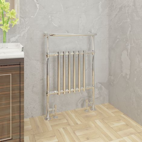 Traditional 952x659mm Heated Towel Rail Bathroom Radiator Chrome (1/5)