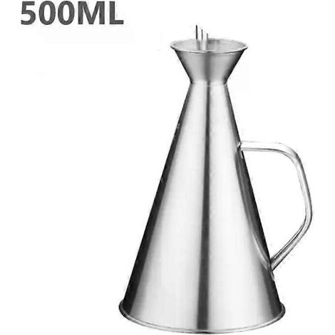 Bouteille d'huile d'olive en acier inoxydable, distributeur de vinaigre, distributeur de sauces et condiments, récipient de rangement pour épices, ustensiles de cuisine (1/5)
