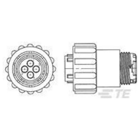 TE Connectivity 788157-2 Cosse cylindrique mâle mâle, droit Nombre total de pôles: 9 Série (connecteur rond): CPC 1 pc( (1/2)