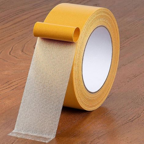 Ruban adhésif double face quadrillé, ruban adhésif double face, ruban textile de 3 cm x 20 m, ruban adhésif double face en maille pour vêtements, ruban transparent résistant (1/5)