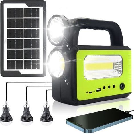 Garden FutureLampe de poche et lampe de lecture, prise jack pour écouteurs, alarme SOS. Pour survie, ouragans, maison.