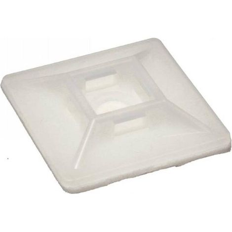 100 Supports de Lien Blanc Adhésif 4.6 mm - Nylon 6.6 - D-Work (1/3)