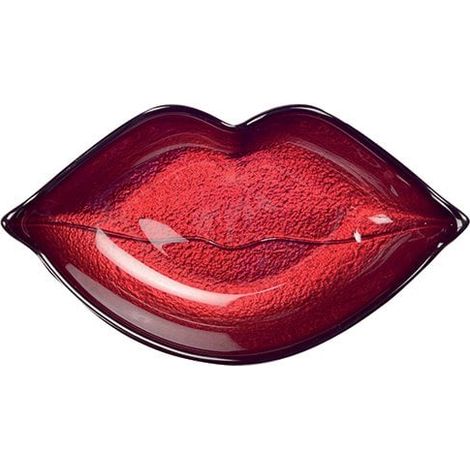 Coupelle en Verre Rouge Brillant en Forme de Bouche pour Apéritif et Dessert 17,5 x 4 x 4 cm - PANGIVO (1/4)