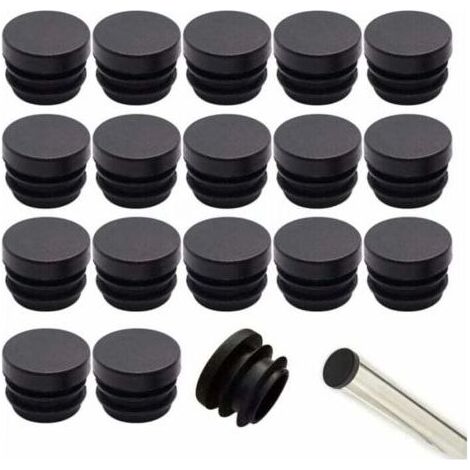 16mm Bouchon de Chaise 32 pièces Embout pour Chaise Bouchon en Plastique Rond Embout Bouchons pour Tube de Chaise Bouchon Pied de Chasie Pied de Chaise Protection (1/5)