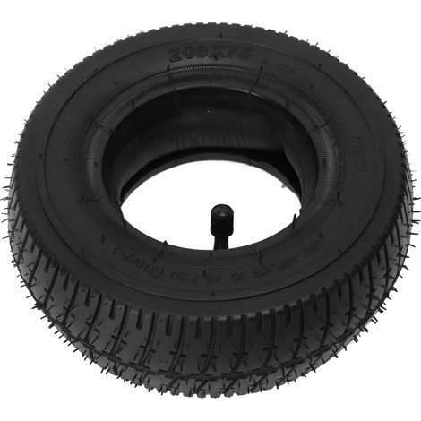 Pneu gonflable 8 pouces pour karting antidérapant, chambre à air incluse, bande de roulement robuste. (1/5)