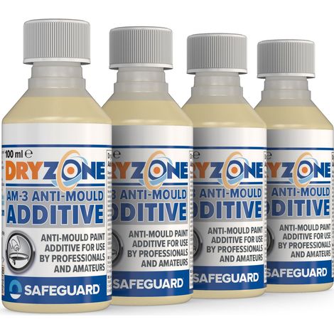 4 x Dryzone Anti-Mould Additive 100ml Concentrate
