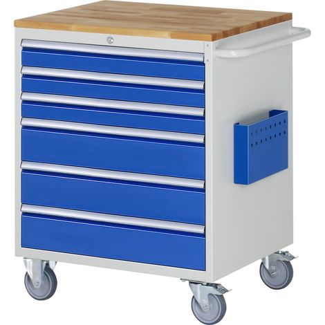 Rau Montagewagen Buche-Top 6 x Schublade-XL 3x90, 3x150mm BxTxH 770x650x975 mm